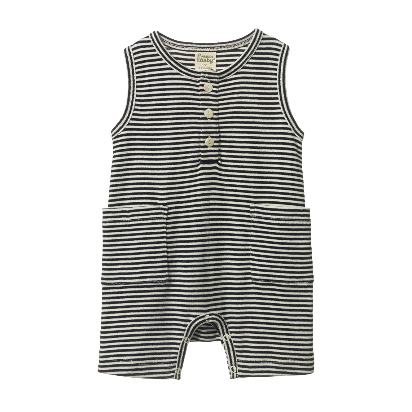 Camper Shorty Suit - Navy Stripe