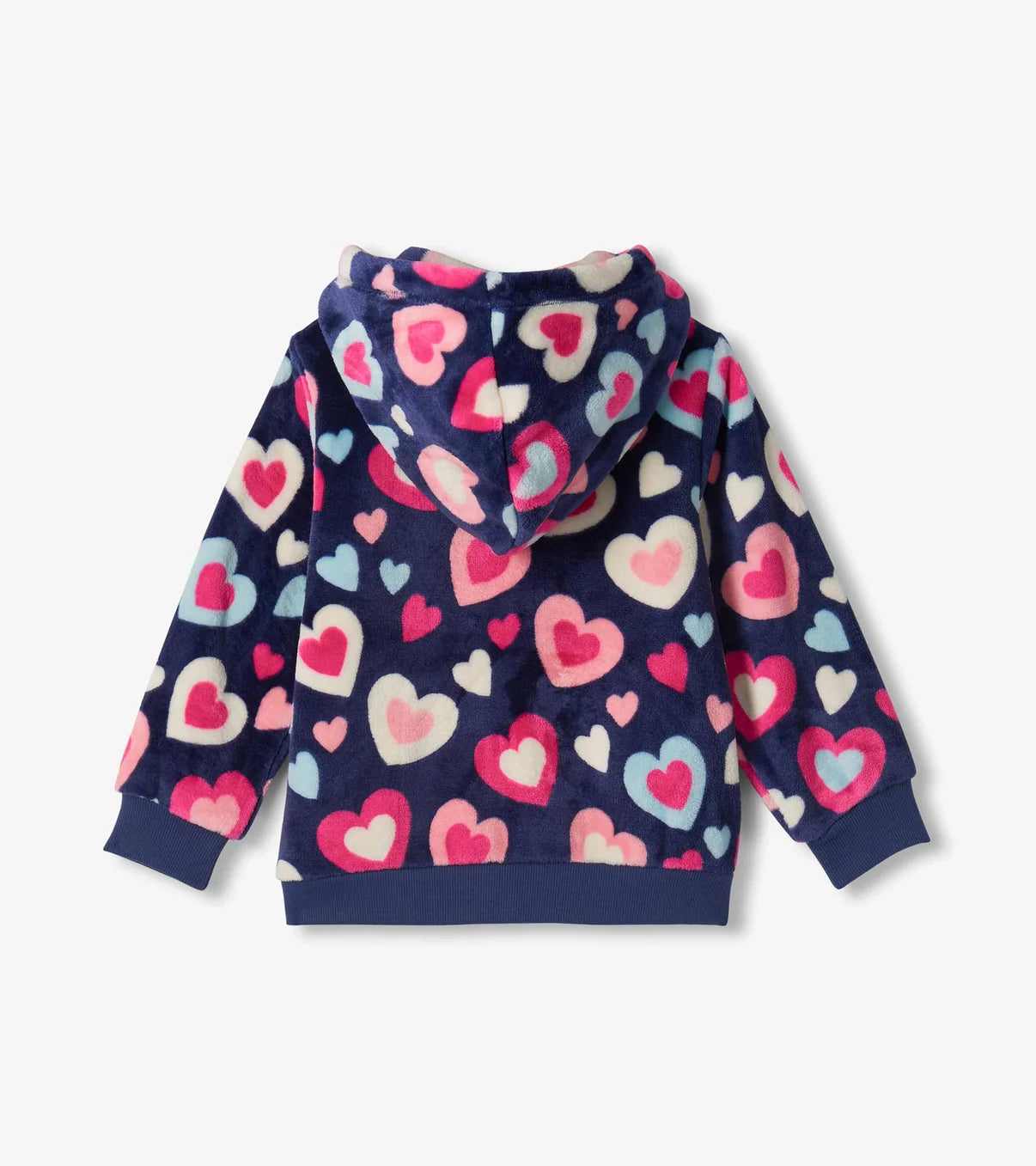 Fleece Zip Up Hoodie - Bunches of Hearts