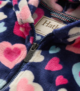 Fleece Zip Up Hoodie - Bunches of Hearts