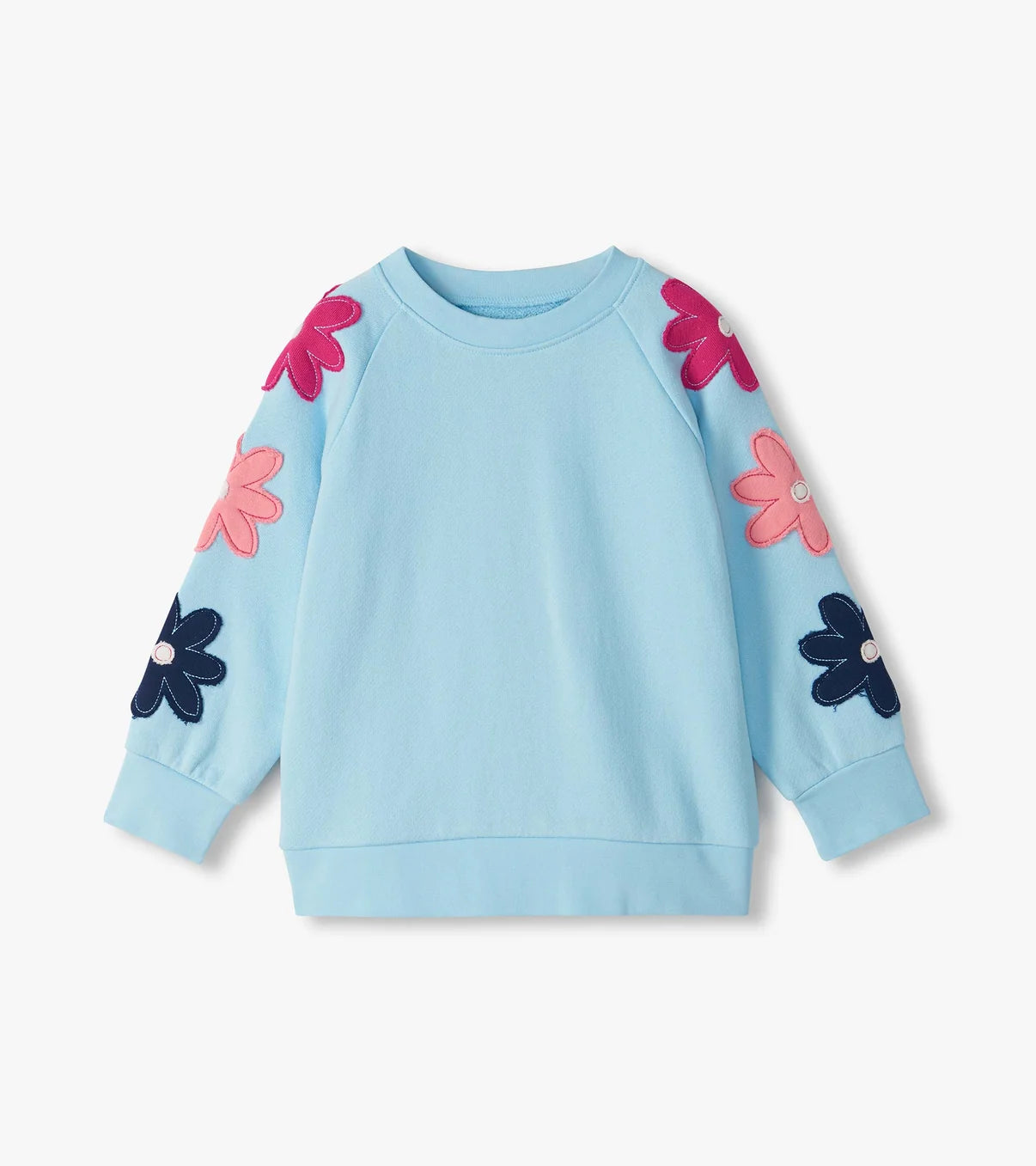 Floral Slouchy Pullover - Cool Blue