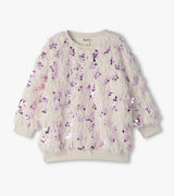 Sequin Feathers Pullover - Cream