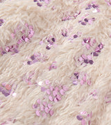 Sequin Feathers Pullover - Cream