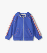 Full Zip Raglan Hoodie - Dazzling Blue