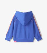 Full Zip Raglan Hoodie - Dazzling Blue
