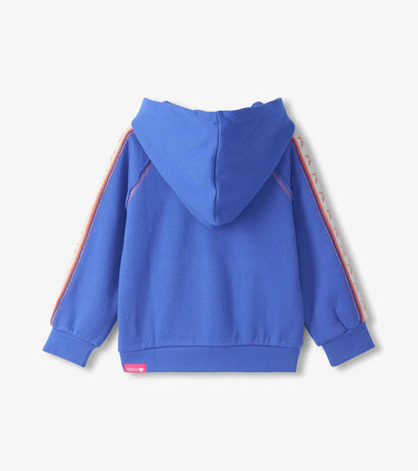 Full Zip Raglan Hoodie - Dazzling Blue