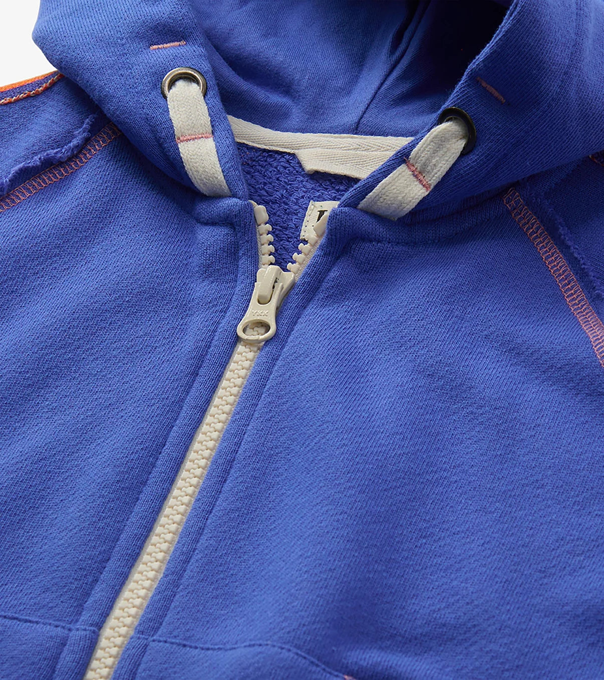 Full Zip Raglan Hoodie - Dazzling Blue