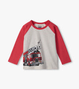 Raglan Graphic Tee - Firetruck