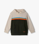 Colorblock Pullover Hoodie - Oatmeal