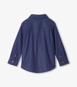 Fleece Button Down - Patriot Blue