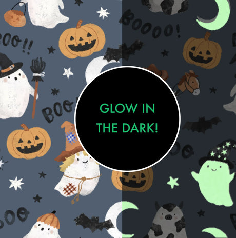 Zip Romper - Blue Costumed Ghosts