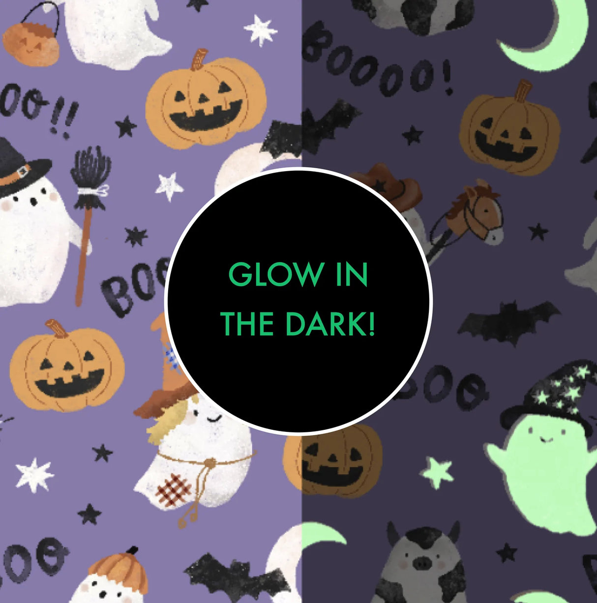 Zip Romper - Purple Costumed Ghosts