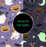 Zip Romper - Purple Costumed Ghosts