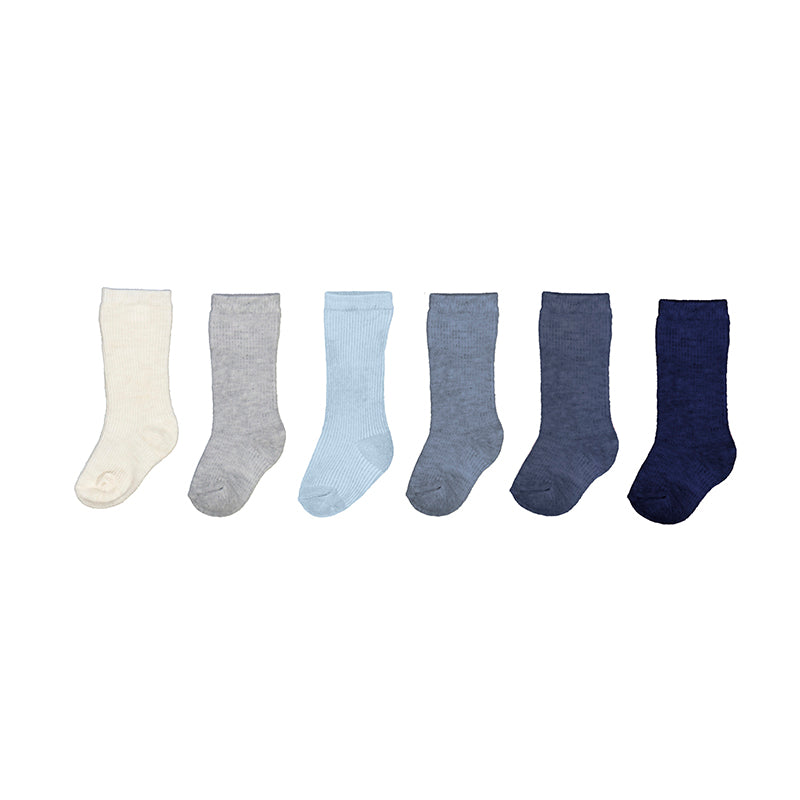 Set of 6 Socks - Blue