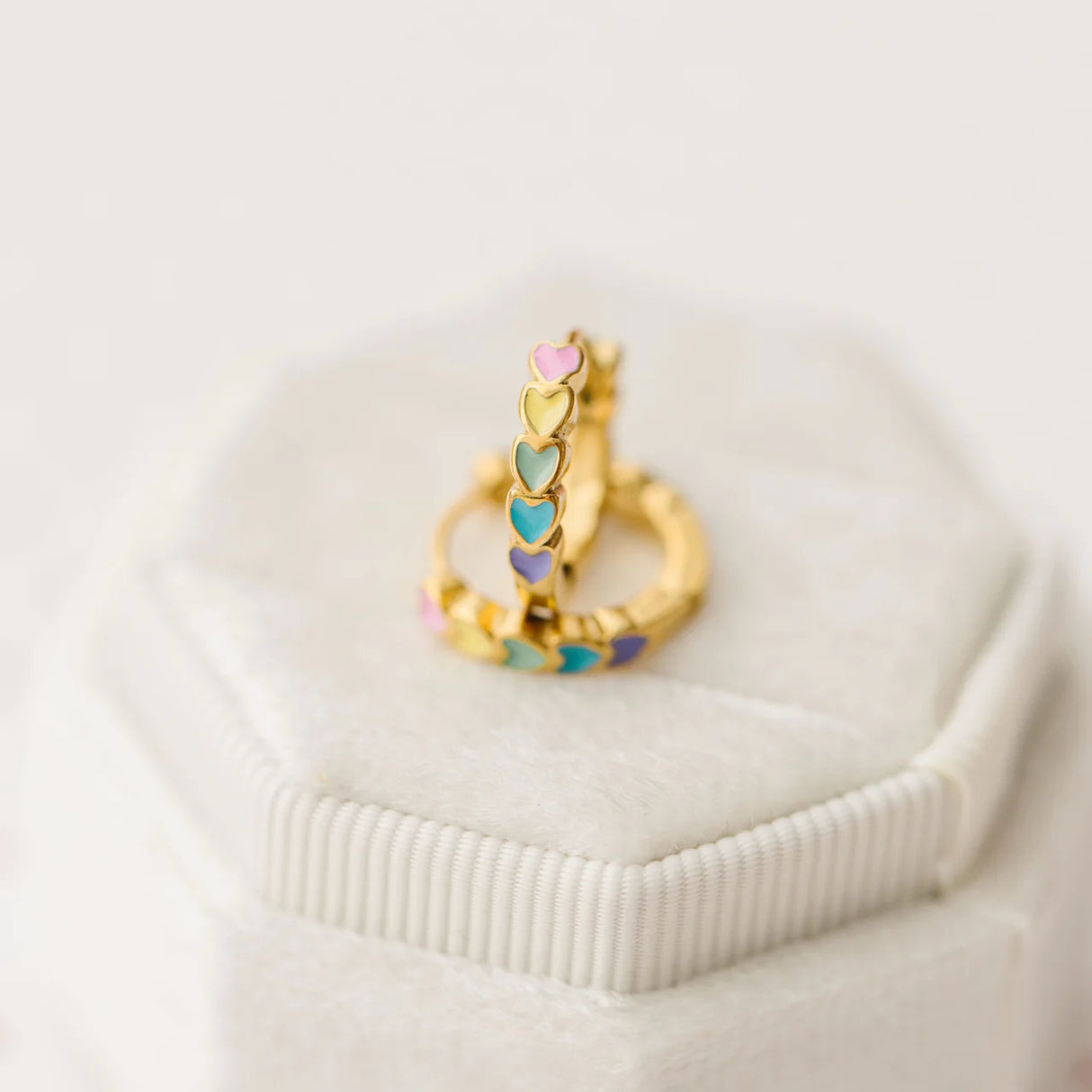 Pierced Co. Earrings - Rainbow Heart Huggies