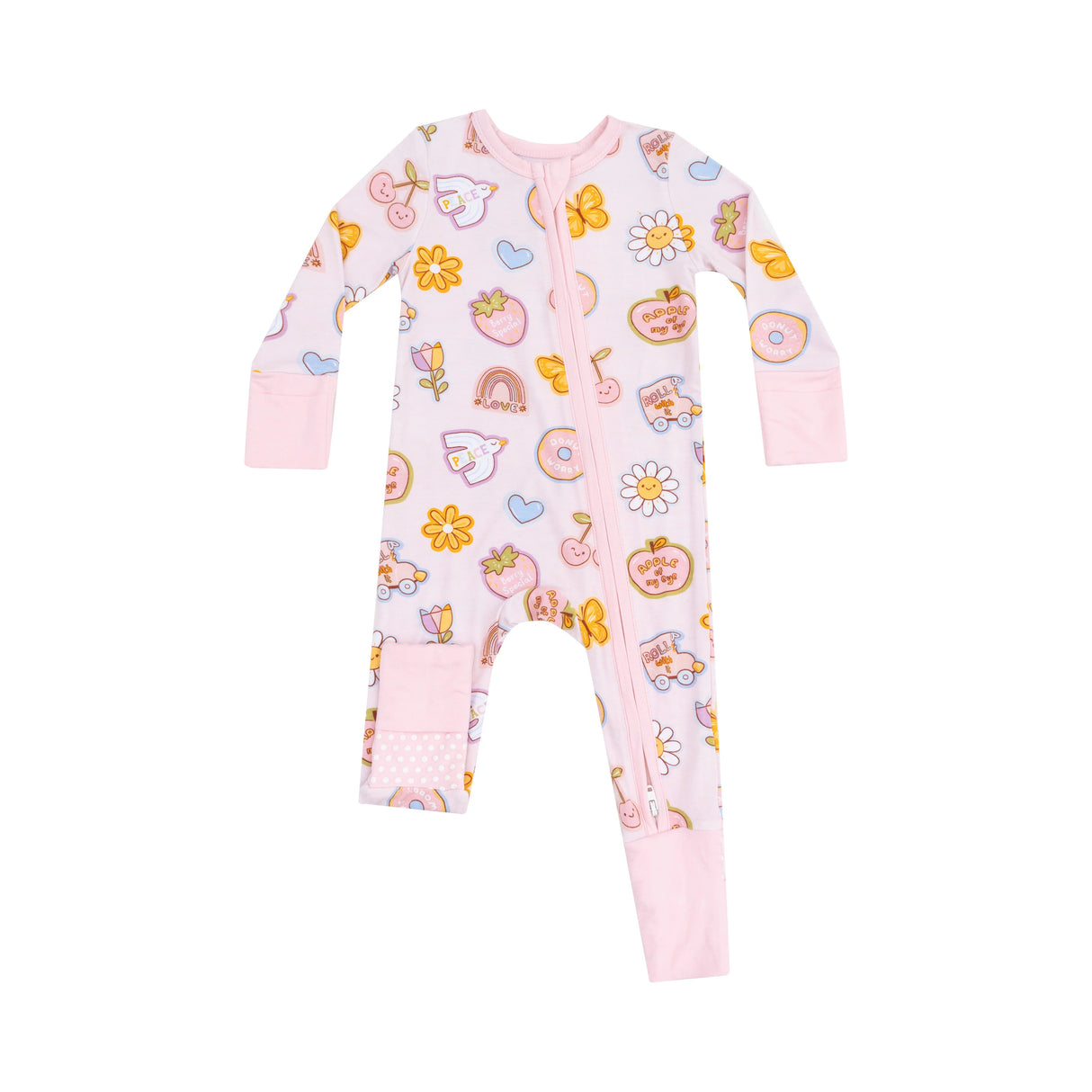 Zip Romper - Pink Groovy Vibes Stickers