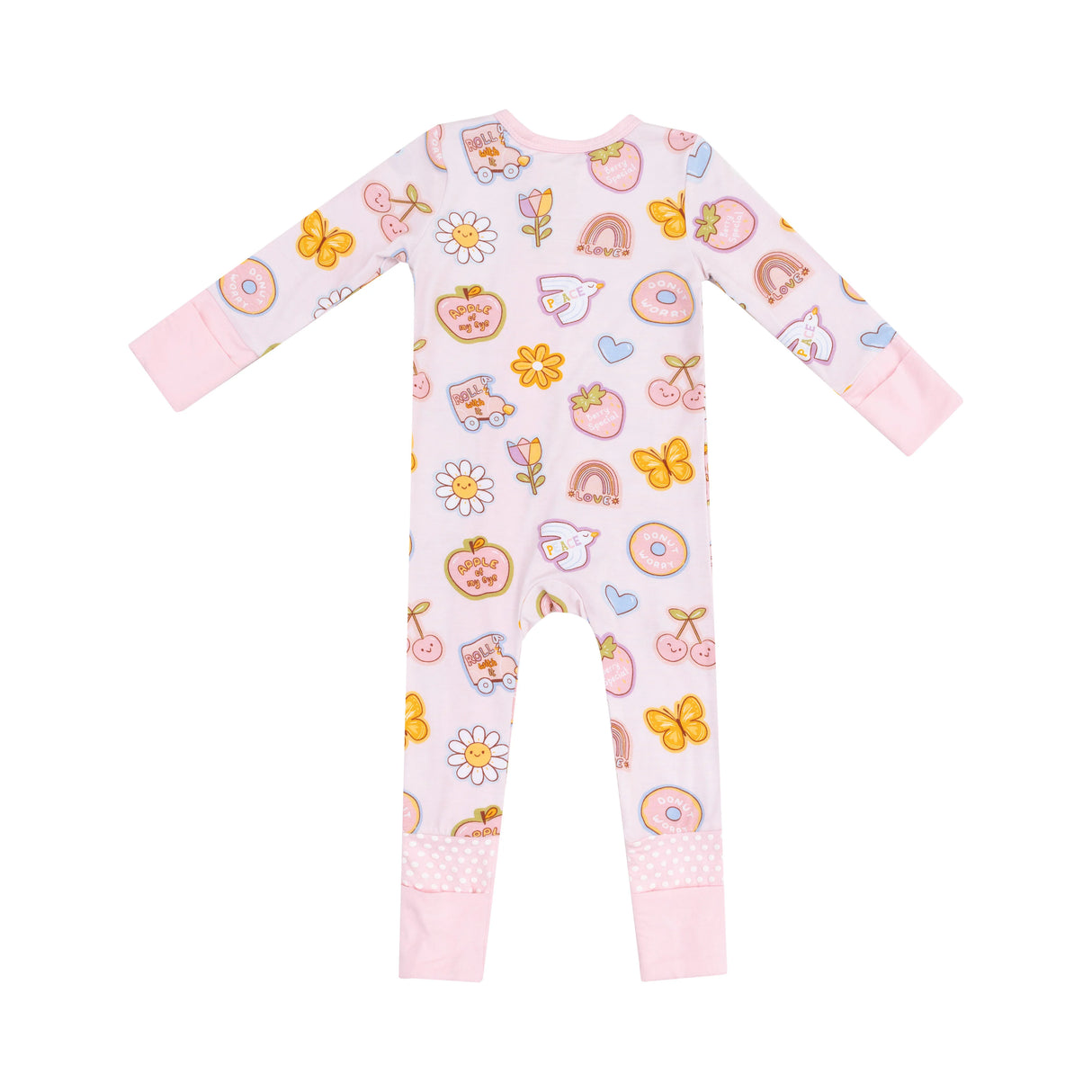 Zip Romper - Pink Groovy Vibes Stickers