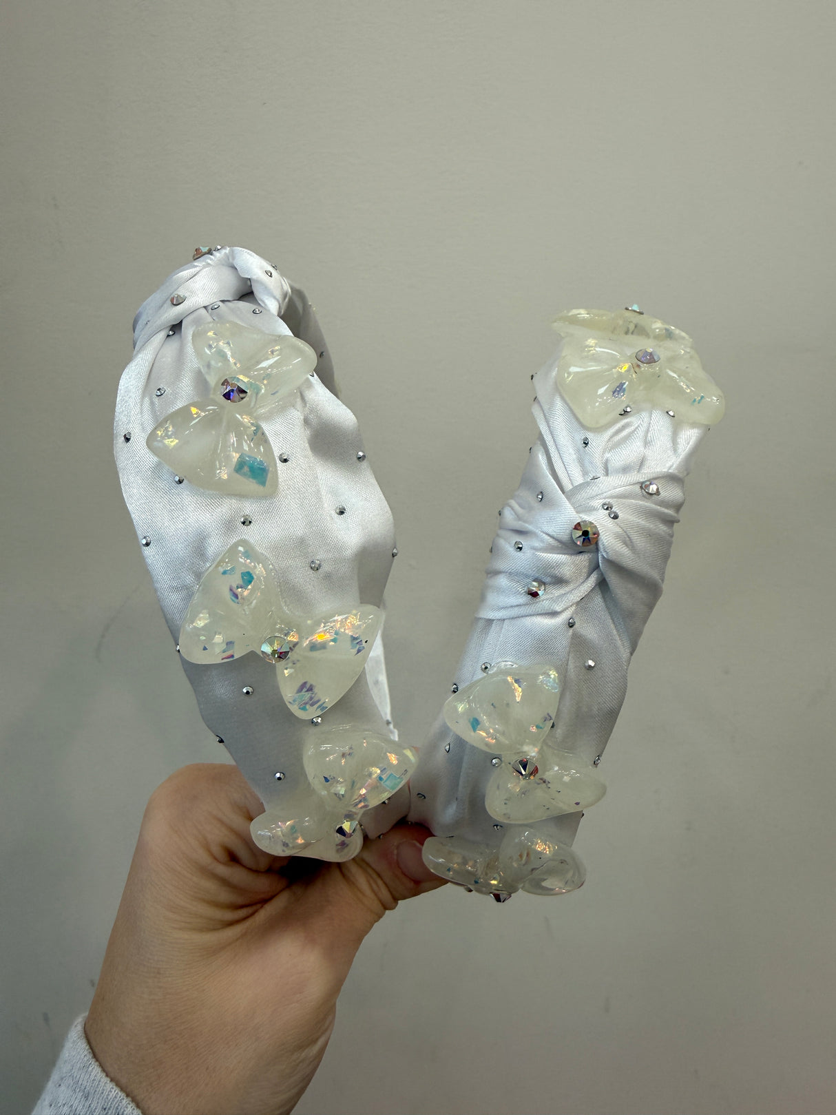 Knot Headband - Crystalized Satin Bow