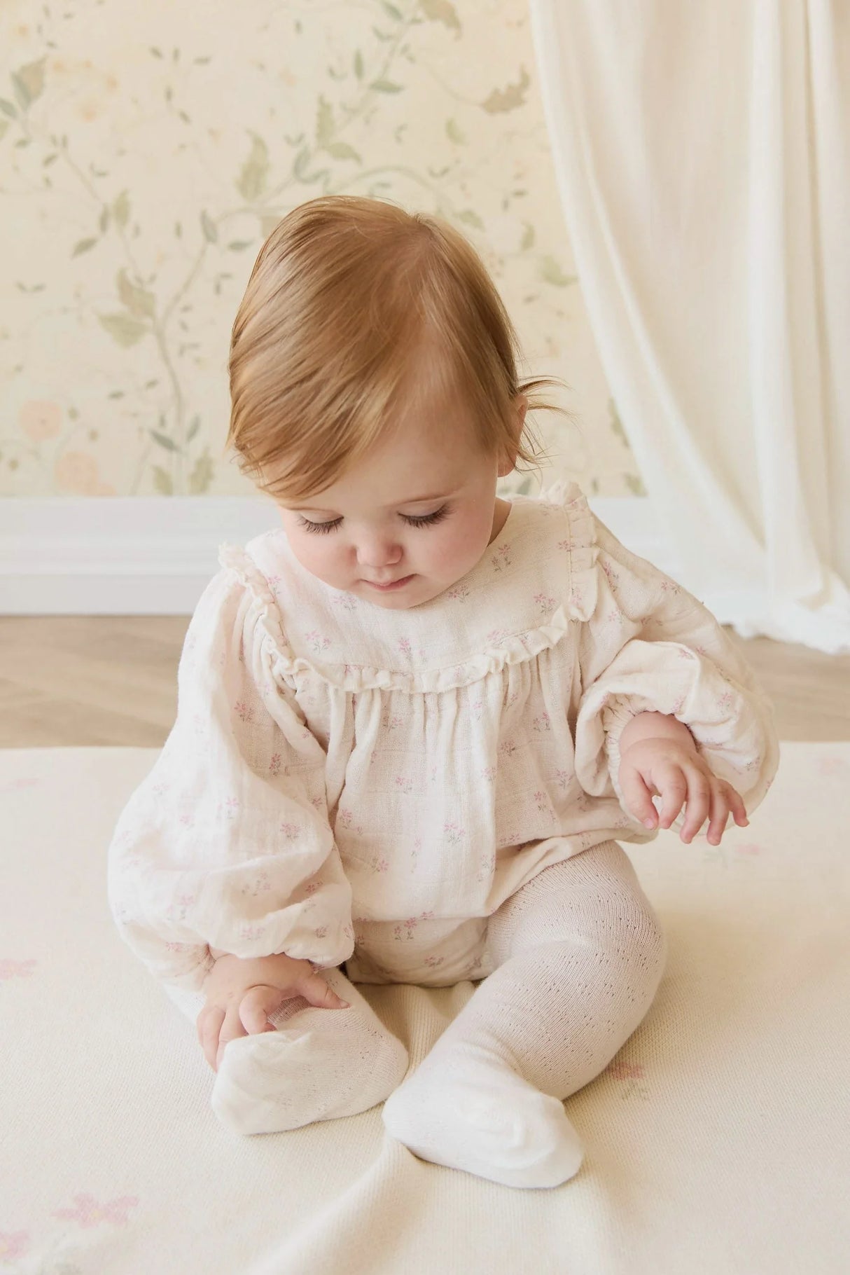 Jamie Kay Organic Cotton Muslin Frances Playsuit - Pauline Pink