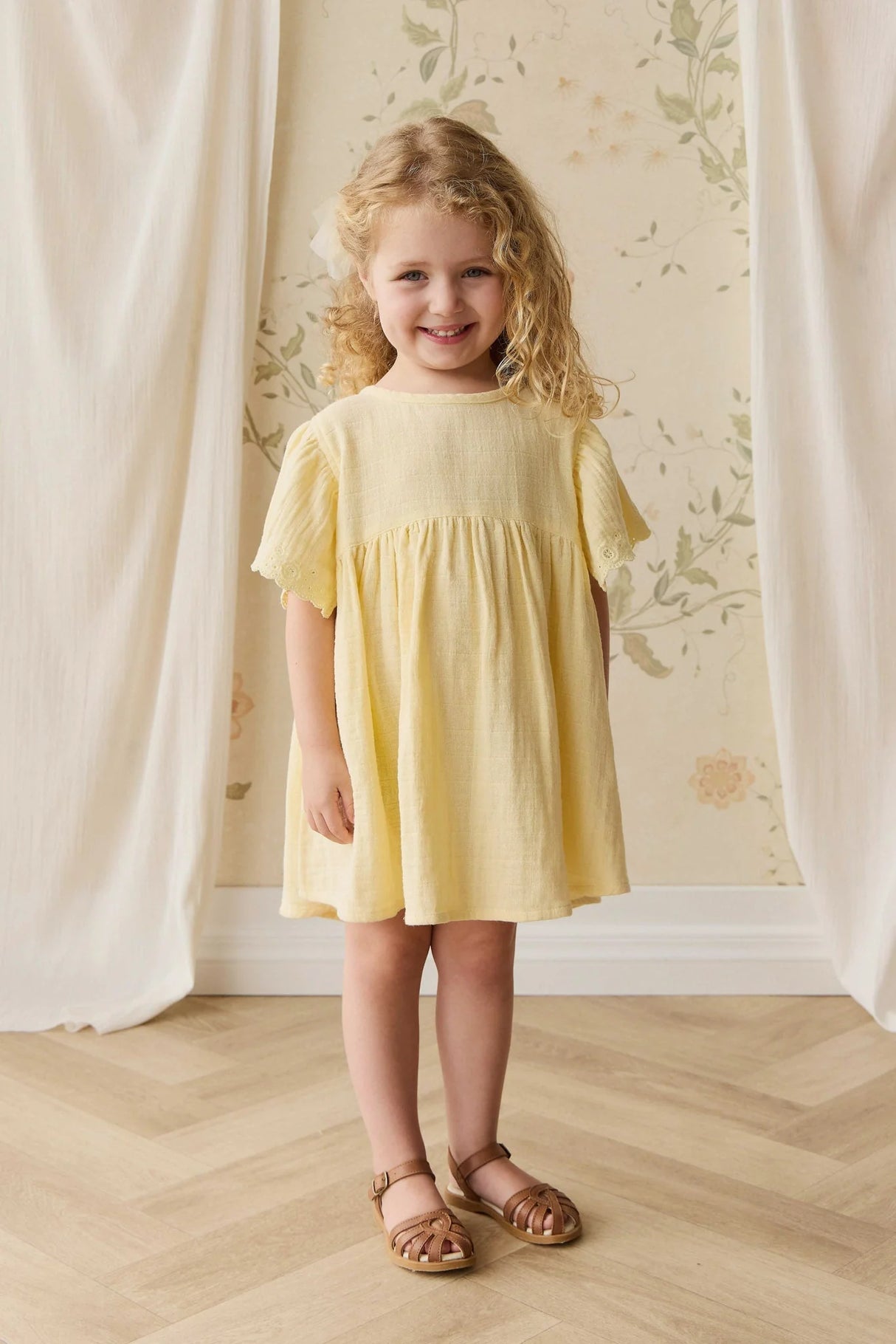 Jamie Kay Organic Cotton Muslin Dress - Sunshine