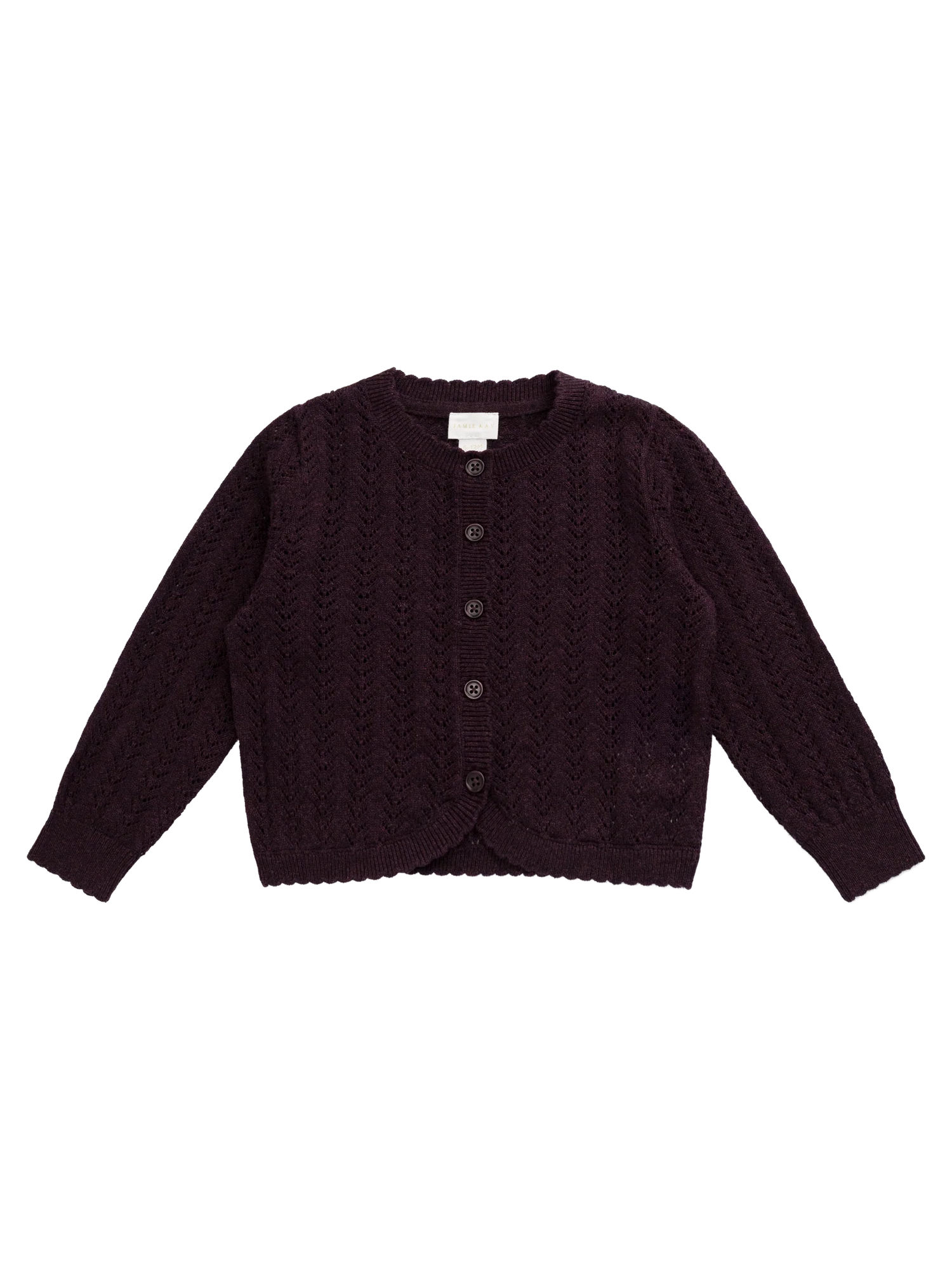 Maxine Knit Cardigan - Black Currant
