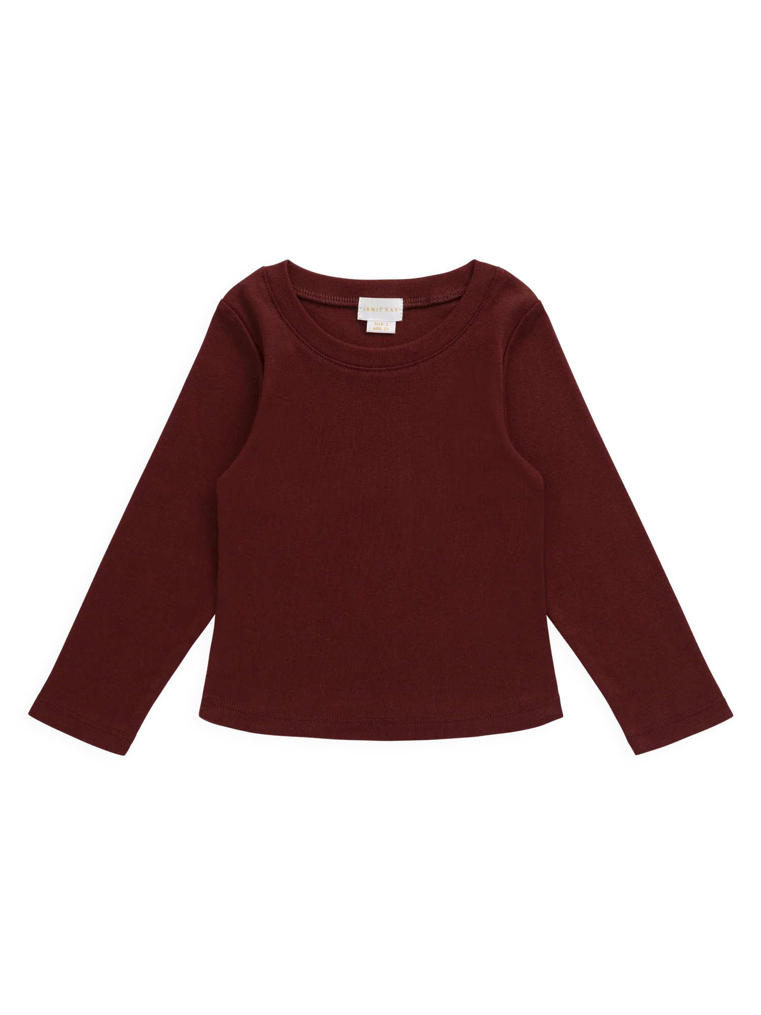 Helene Long Sleeve Top - Burgundy