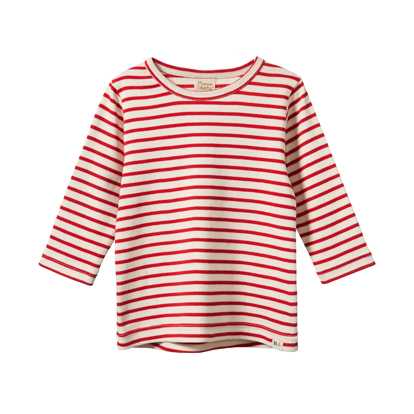 Long Sleeve River Tee - Red Sailor Stripe