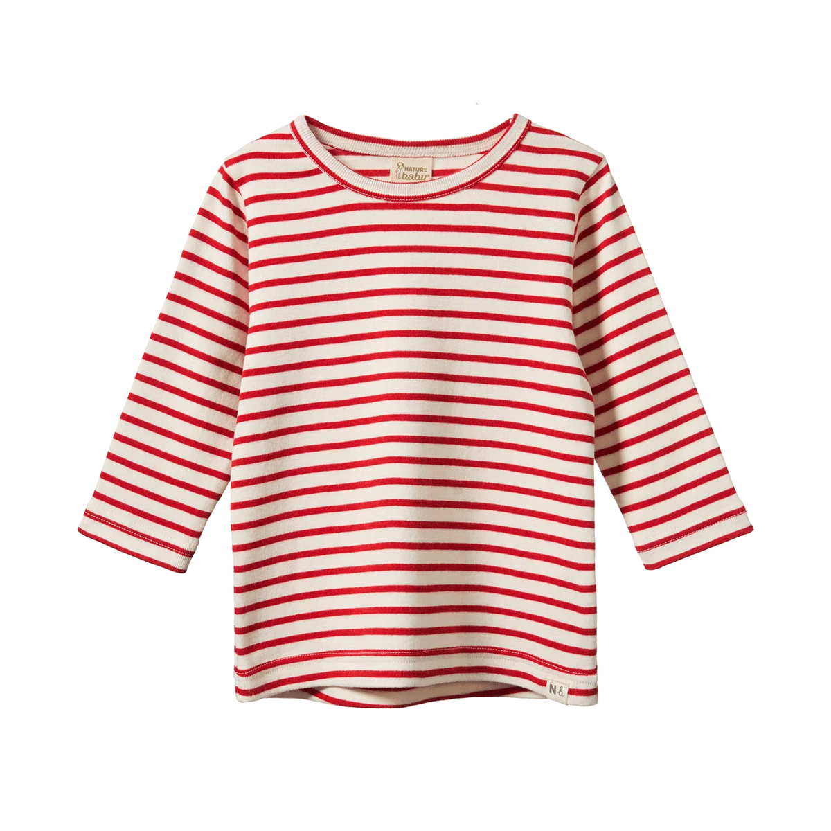 Long Sleeve River Tee - Red Sailor Stripe