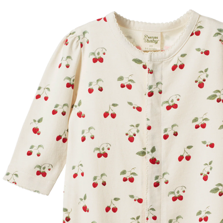 Lucy Snap Footie - Strawberry Blush
