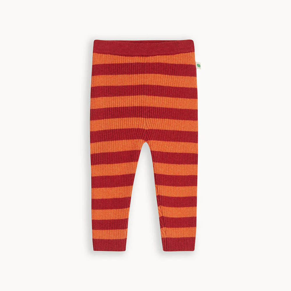 Ribbed Knit Leggings - Rust FINAL SALE