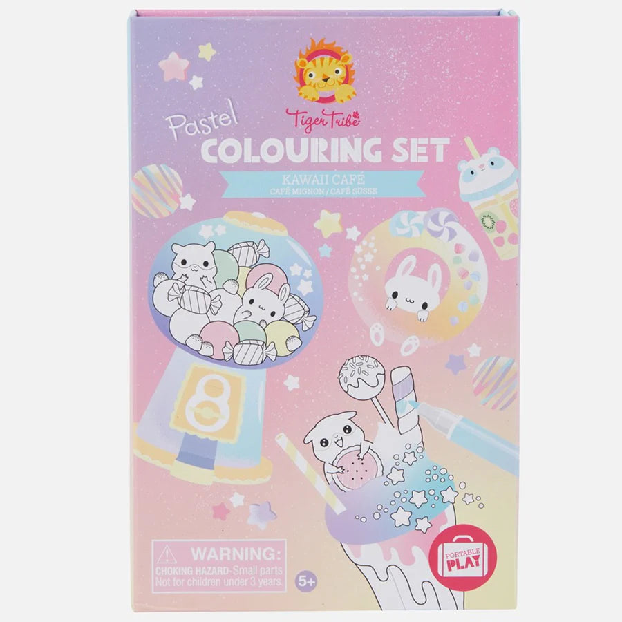 Pastel Coloring Set - Kawaii Cafe