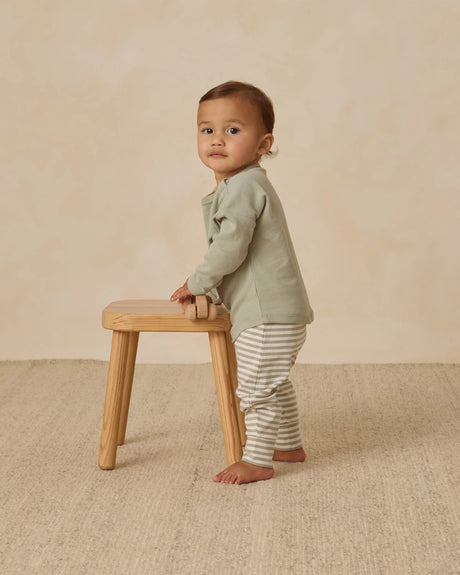 Quincy Mae Drawstring Pants - Fern Stripe