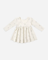 Quincy Mae Ribbed Long Sleeve Dress - Owls