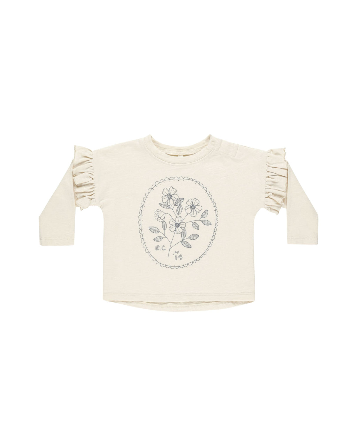 Rylee + Cru Ruffle Long Sleeve Tee - Wildflower FINAL SALE