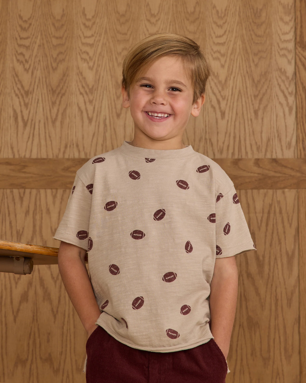 Rylee + Cru Raw Edge Tee - Footballs