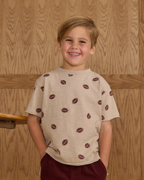 Rylee + Cru Raw Edge Tee - Footballs