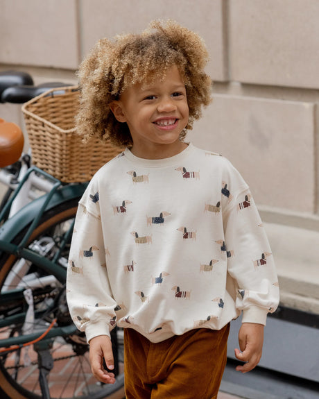 Rylee + Cru Oversized Sweatshirt - Dachshund