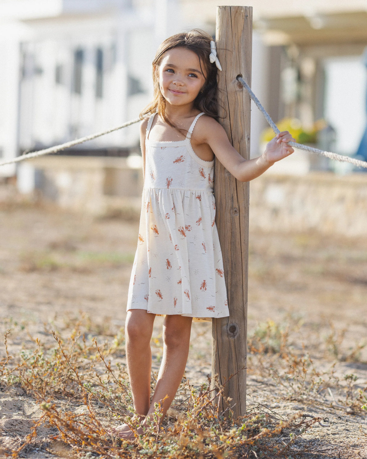 Rylee + Cru Lea Dress - Lobster
