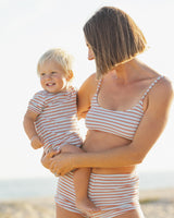 Rylee + Cru Shorty One Piece - Americana Stripe