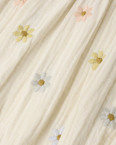 Rylee + Cru Amelia Romper - Embroidered Daisies