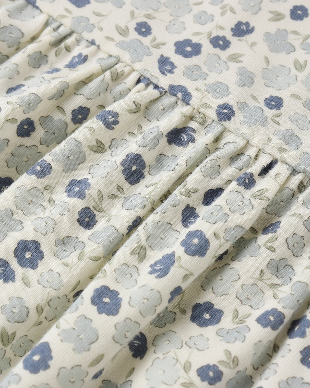 Rylee + Cru Babydoll Dress - Blue Ditsy