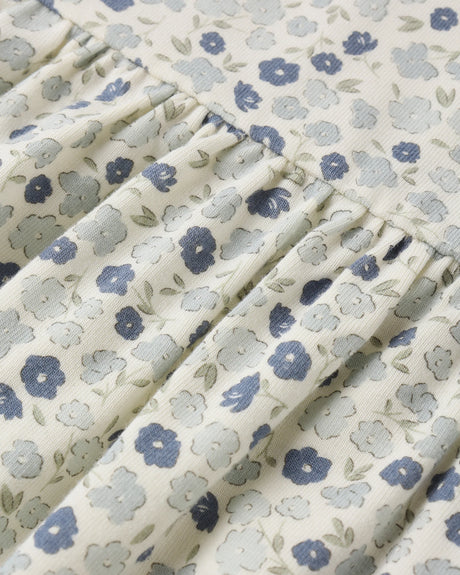 Rylee + Cru Babydoll Dress - Blue Ditsy