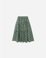 Rylee + Cru Tiered Midi Skirt - Green Ditsy