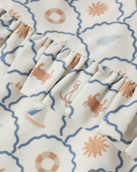 Rylee + Cru Skirted One Piece - Nautical