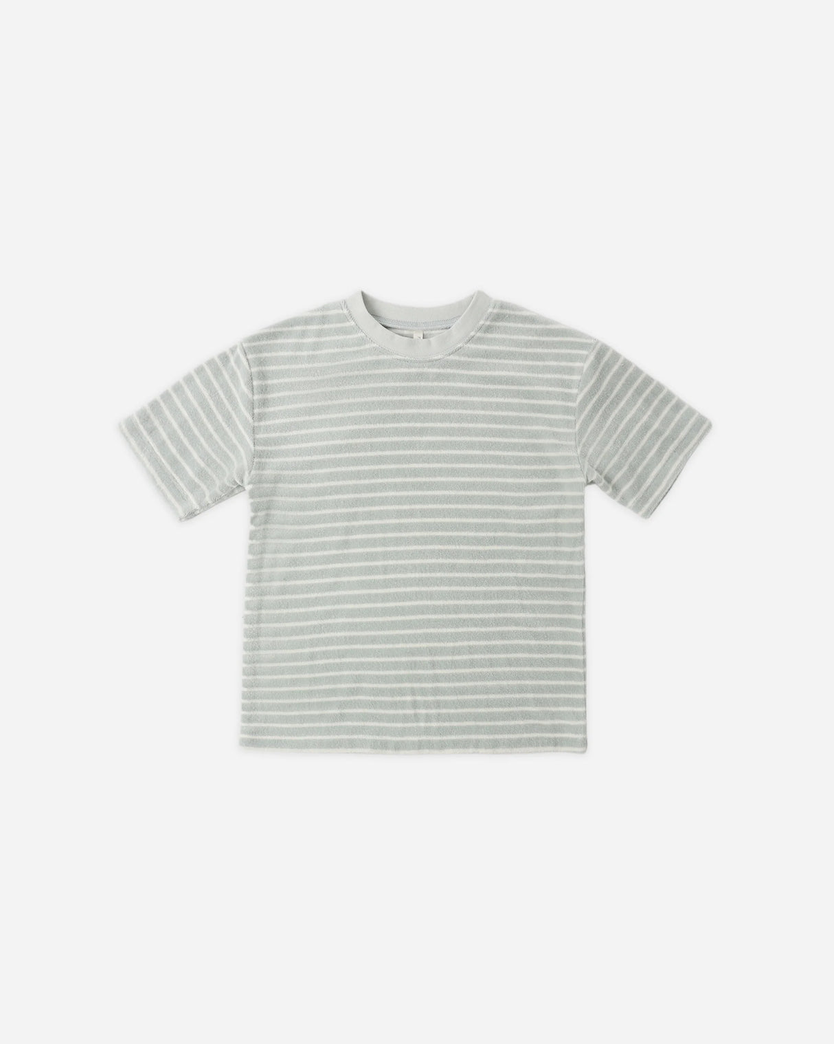 Rylee + Cru Terry Relaxed Tee - Seafoam Stripe