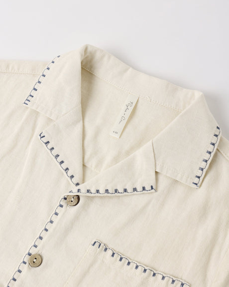 Rylee + Cru Lapel Collar Shirt - Sailor