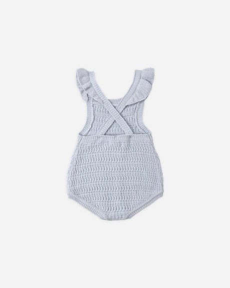 Rylee + Cru Crochet Romper - Periwinkle