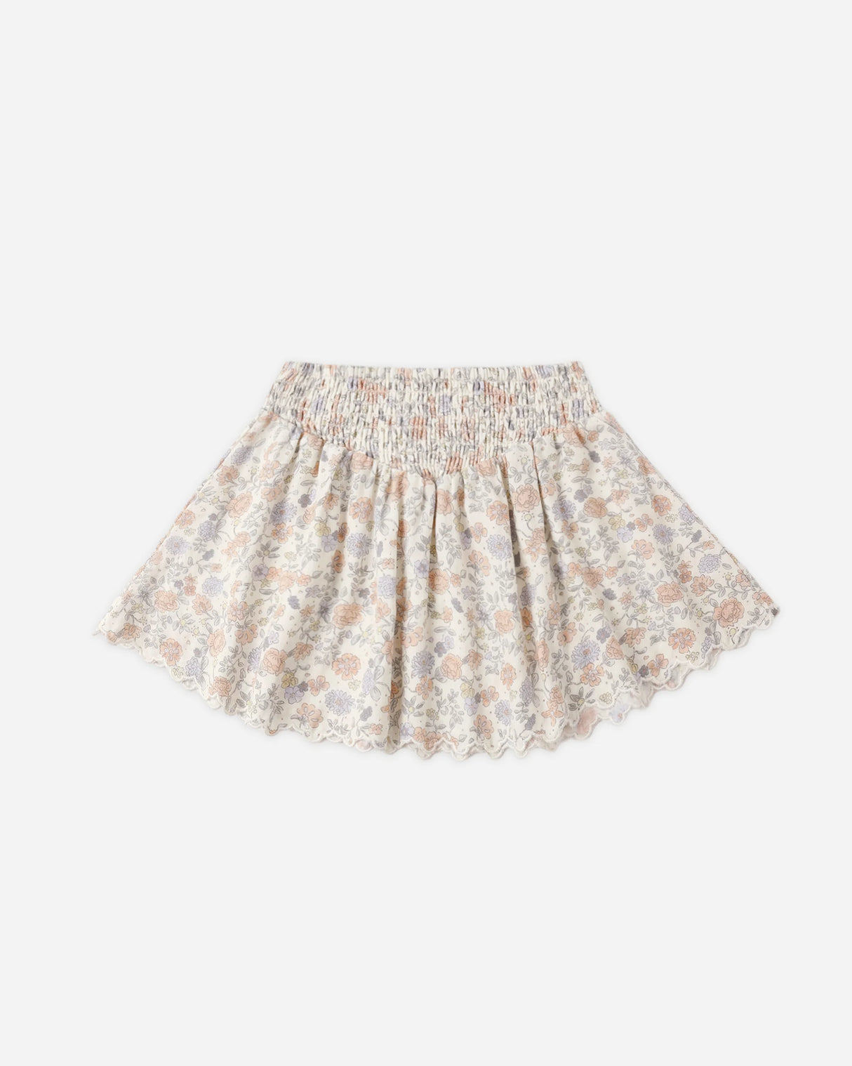 Rylee + Cru Smocked V Mini Skirt - Bloom