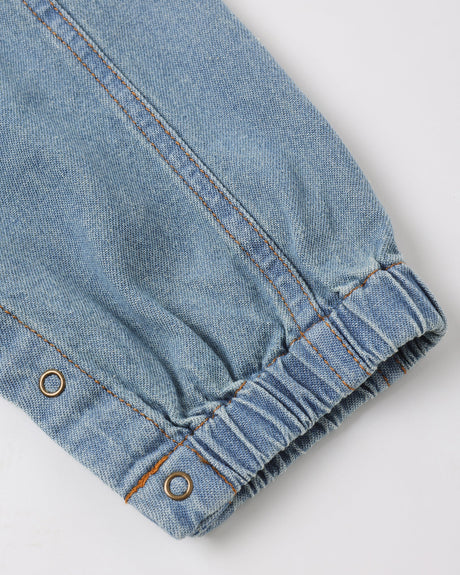 Rylee + Cru Cargo Overall - Washed Blue