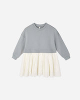 Rylee + Cru Sweatshirt Dress - Dusty Blue