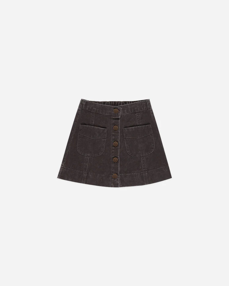 Rylee + Cru Denver Mini Skirt - Washed Black FINAL SALE